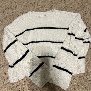 Striped cropped sweater